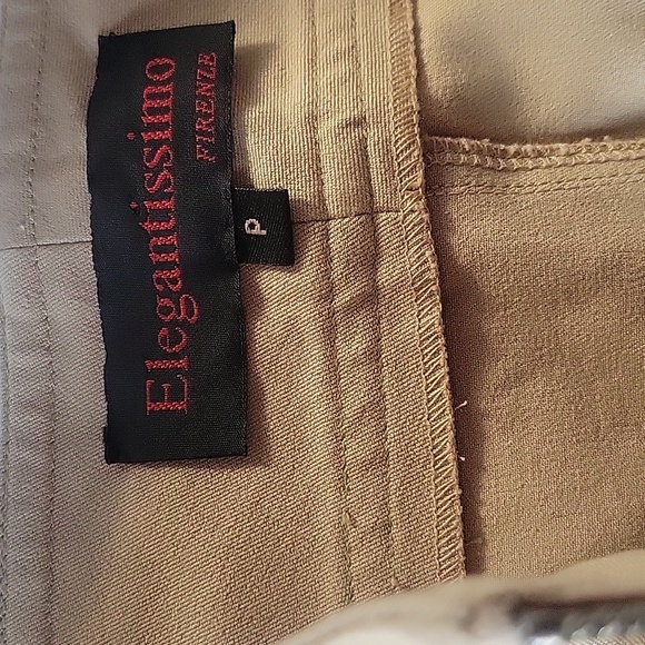 Elegantissimo Firenze Women's Beige Front Zipper Down Skirt, Size: P - Picture 5 of 9